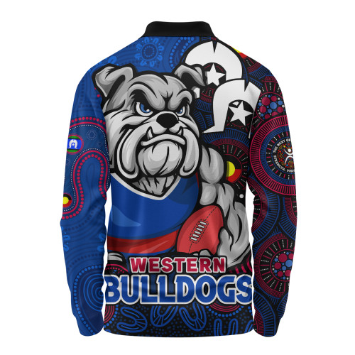Western Bulldogs Long Sleeve Polo Shirt NAIDOC Spirit Of Country