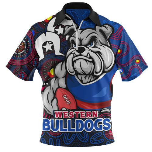 Western Bulldogs Zip Polo Shirt NAIDOC Spirit Of Country