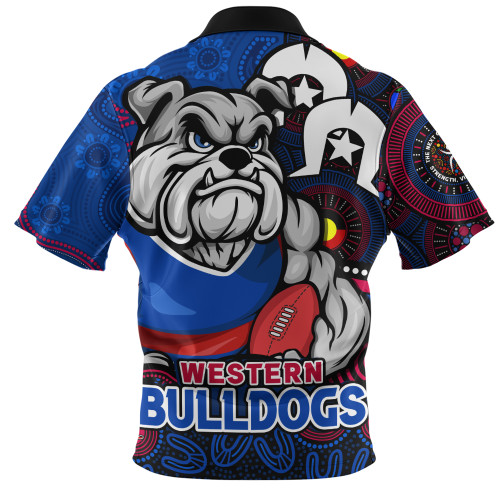 Western Bulldogs Zip Polo Shirt NAIDOC Spirit Of Country Western Bulldogs Zip Polo Shirt NAIDOC Spirit Of Country