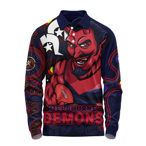 Melbourne Long Sleeve Polo Shirt NAIDOC Spirit Of Country