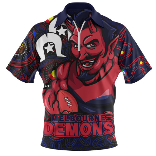 Melbourne Zip Polo Shirt NAIDOC Spirit Of Country