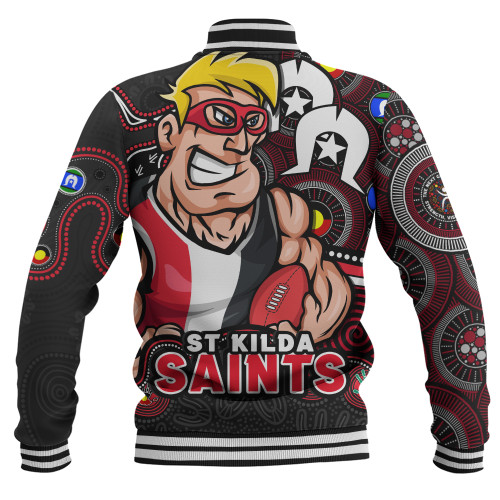 St Kilda Baseball Jacket NAIDOC Spirit Of Country St Kilda Baseball Jacket NAIDOC Spirit Of Country