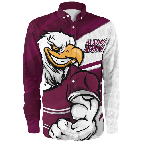 Manly Warringah Sea Eagles Long Sleeve Shirt Defend The Pride