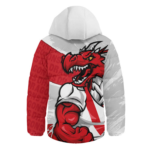 St. George Illawarra Dragons Hooded Padded Jacket Defend The Pride
