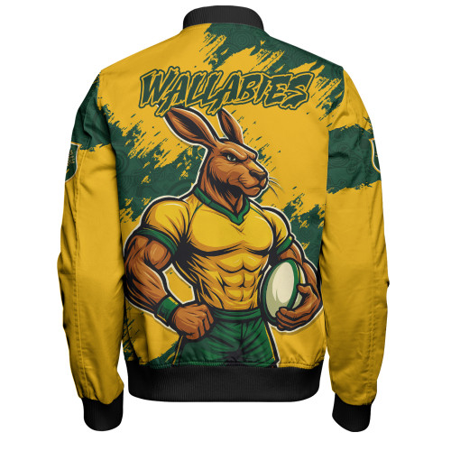 Aussie Wallabies Bomber Jacket Wallabies Kangaroo Power Rugby