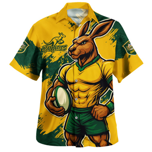 Aussie Wallabies Hawaiian Shirt Wallabies Kangaroo Power Rugby
