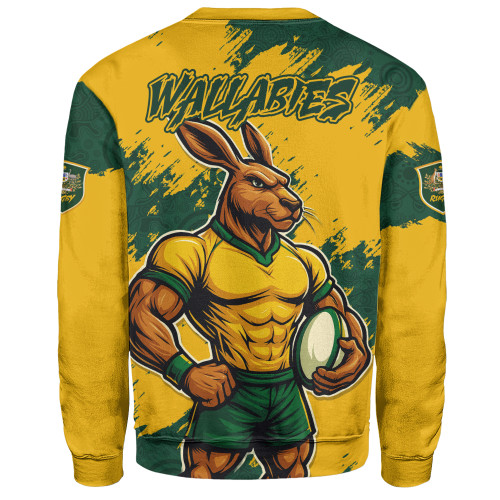 Aussie Wallabies Sweatshirt Wallabies Kangaroo Power Rugby