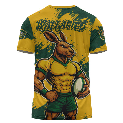 Aussie Wallabies T-Shirt Wallabies Kangaroo Power Rugby Aussie Wallabies T-Shirt Wallabies Kangaroo Power Rugby
