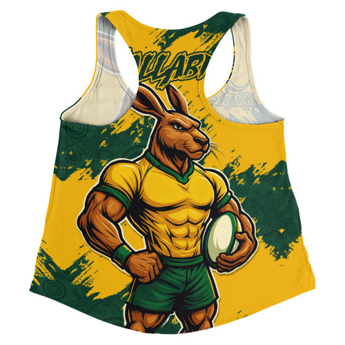 Aussie Wallabies Women Racerback Singlet Wallabies Kangaroo Power Rugby
