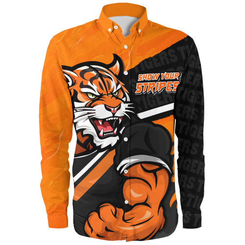 Wests Tigers Long Sleeve Shirt Defend The Pride