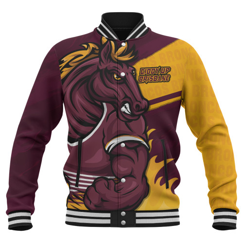 Brisbane Broncos Baseball Jacket Defend The Pride