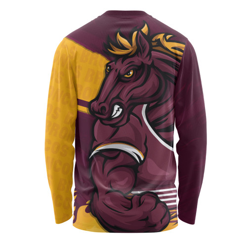 Brisbane Broncos Long Sleeve T-shirt Defend The Pride Brisbane Broncos Long Sleeve T-shirt Defend The Pride