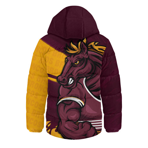 Brisbane Broncos Hooded Padded Jacket Defend The Pride