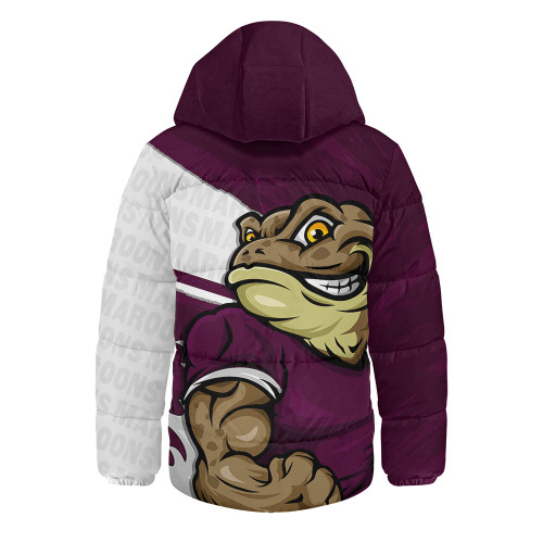 Queensland Maroons Hooded Padded Jacket Defend The Pride
