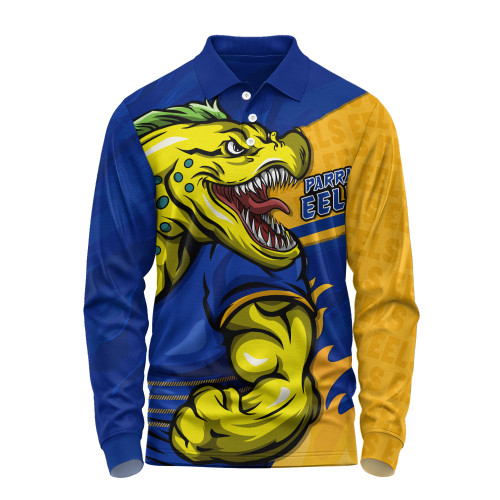 Parramatta Eels Long Sleeve Polo Shirt Defend The Pride
