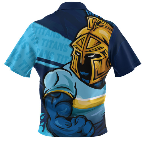Gold Coast Titans Zip Polo Shirt Defend The Pride