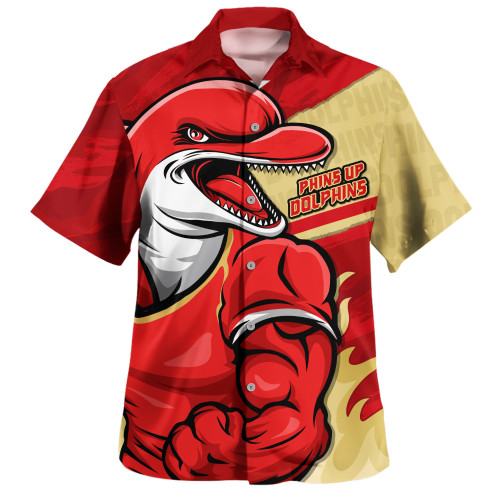 Redcliffe Dolphins Hawaiian Shirt Defend The Pride