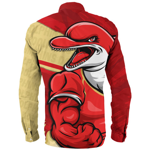 Redcliffe Dolphins Long Sleeve Shirt Defend The Pride