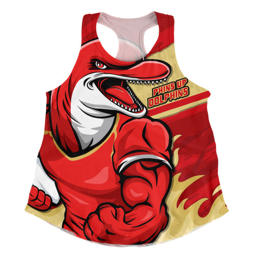 Redcliffe Dolphins Women Racerback Singlet Defend The Pride