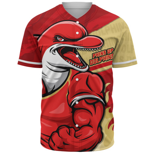 Redcliffe Dolphins Baseball Shirt Defend The Pride