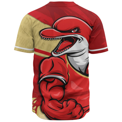 Redcliffe Dolphins Baseball Shirt Defend The Pride Redcliffe Dolphins Baseball Shirt Defend The Pride