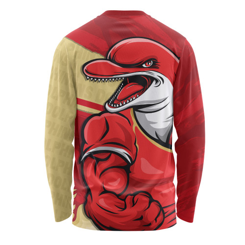 Redcliffe Dolphins Long Sleeve T-shirt Defend The Pride Redcliffe Dolphins Long Sleeve T-shirt Defend The Pride