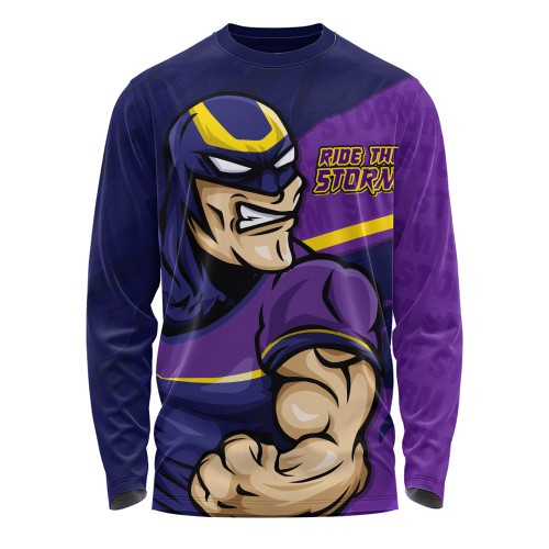 Melbourne Storm Long Sleeve T-shirt Defend The Pride