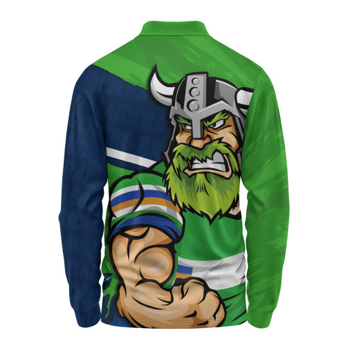Canberra Raiders Long Sleeve Polo Shirt Defend The Pride Canberra Raiders Long Sleeve Polo Shirt Defend The Pride