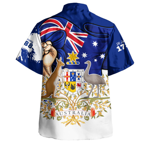 Australia Hawaiian Shirt Australia Power Pride And Heritage Crest