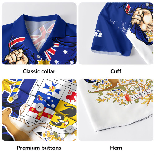Australia Hawaiian Shirt Australia Power Pride And Heritage Crest Australia Hawaiian Shirt Australia Power Pride And Heritage Crest