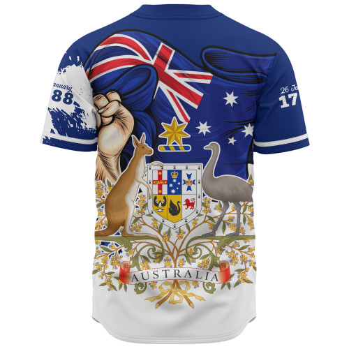 Australia Baseball Shirt Australia Power Pride And Heritage Crest Australia Baseball Shirt Australia Power Pride And Heritage Crest