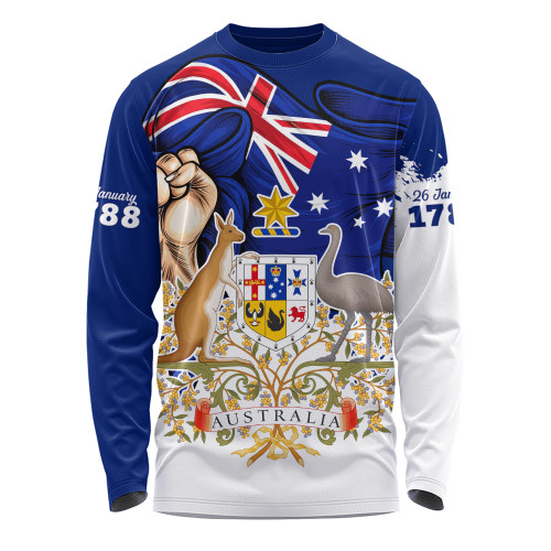 Australia Long Sleeve T-shirt Australia Power Pride And Heritage Crest
