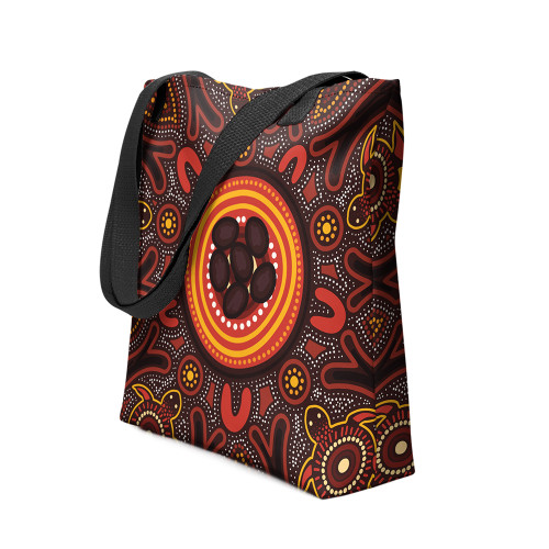 Indigenous Australian Aboriginal Tote Bag Circle Of Growth
