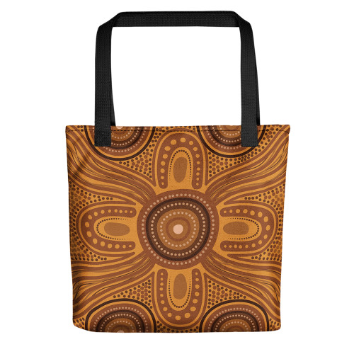 Indigenous Australian Aboriginal Tote Bag Desert Bloom Dreaming Indigenous Australian Aboriginal Tote Bag Desert Bloom Dreaming