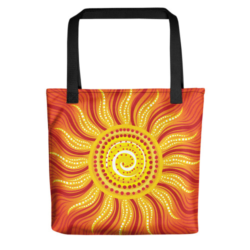 Indigenous Australian Aboriginal Tote Bag Desert Sun Spirit Indigenous Australian Aboriginal Tote Bag Desert Sun Spirit