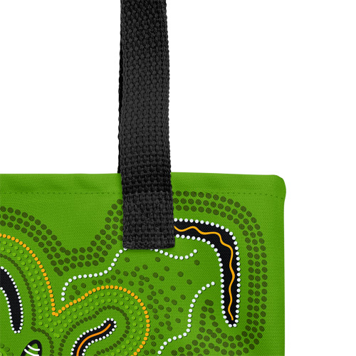Indigenous Australian Aboriginal Tote Bag Dreaming Circle Green Country Indigenous Australian Aboriginal Tote Bag Dreaming Circle Green Country