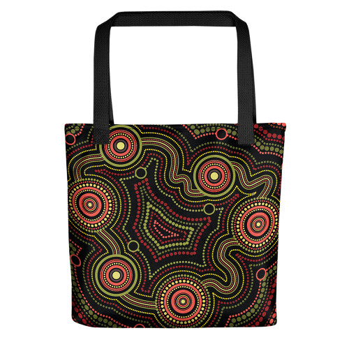 Indigenous Australian Aboriginal Tote Bag Dreaming Tracks Indigenous Australian Aboriginal Tote Bag Dreaming Tracks