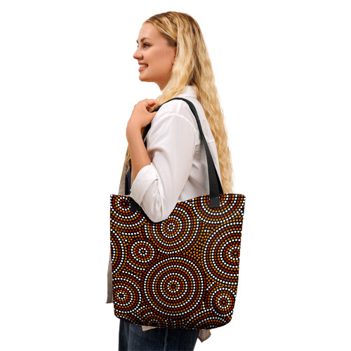 Indigenous Australian Aboriginal Tote Bag Endless Dreaming Paths Indigenous Australian Aboriginal Tote Bag Endless Dreaming Paths