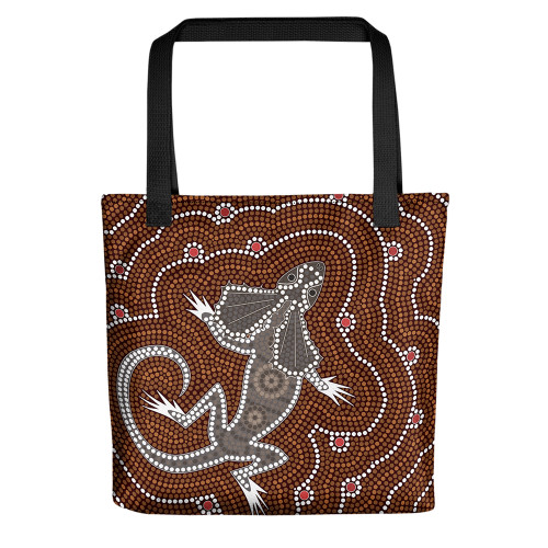 Indigenous Australian Aboriginal Tote Bag Frilled Spirit Of The Outback Indigenous Australian Aboriginal Tote Bag Frilled Spirit Of The Outback