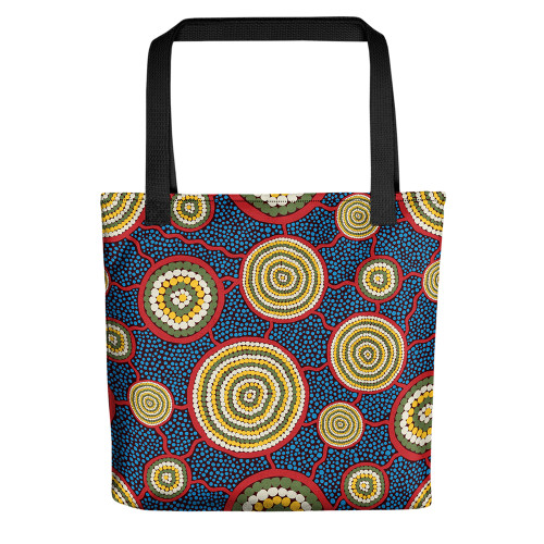Indigenous Australian Aboriginal Tote Bag Gathering Circles Of Country Indigenous Australian Aboriginal Tote Bag Gathering Circles Of Country