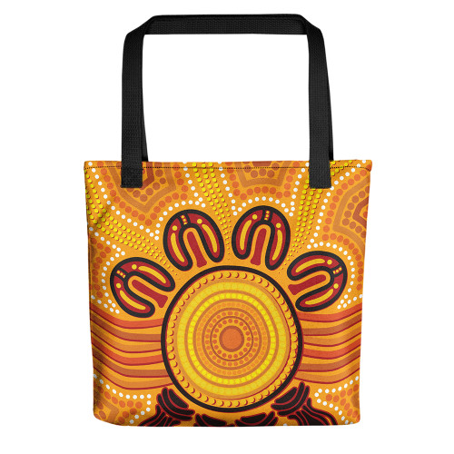 Indigenous Australian Aboriginal Tote Bag Gathering Under the Sun