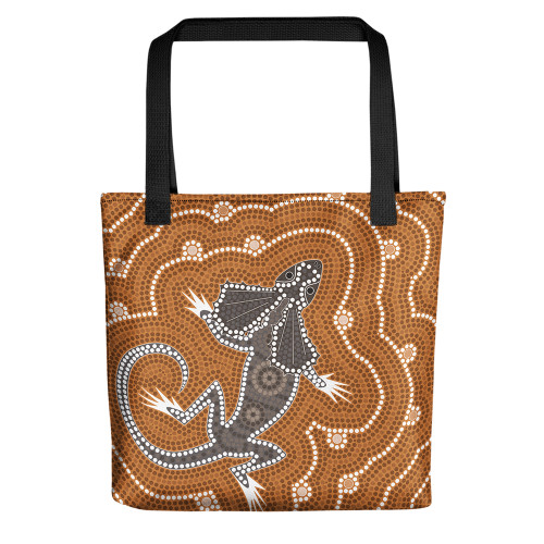 Indigenous Australian Aboriginal Tote Bag Goanna Dreaming Path Indigenous Australian Aboriginal Tote Bag Goanna Dreaming Path