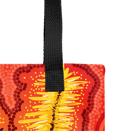 Indigenous Australian Aboriginal Tote Bag Golden Flame Bottlebrush Indigenous Australian Aboriginal Tote Bag Golden Flame Bottlebrush