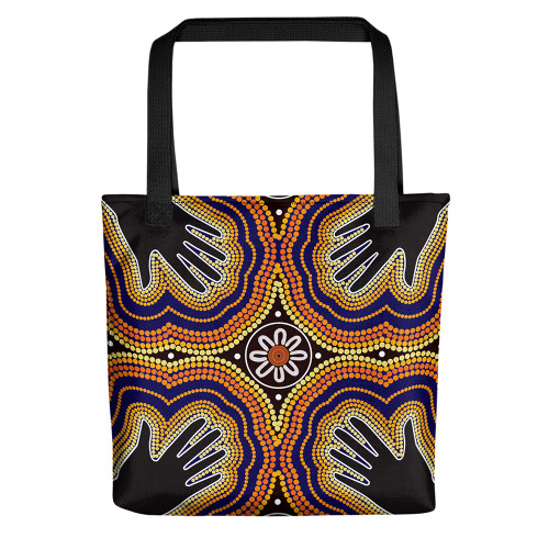 Indigenous Australian Aboriginal Tote Bag Hands of the Ancestors Indigenous Australian Aboriginal Tote Bag Hands of the Ancestors
