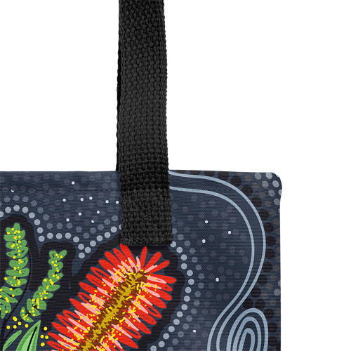 Indigenous Australian Aboriginal Tote Bag Night Bloom Banksia Indigenous Australian Aboriginal Tote Bag Night Bloom Banksia
