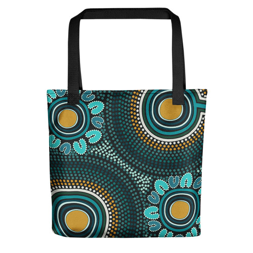 Indigenous Australian Aboriginal Tote Bag Ocean Currents Dreaming Indigenous Australian Aboriginal Tote Bag Ocean Currents Dreaming