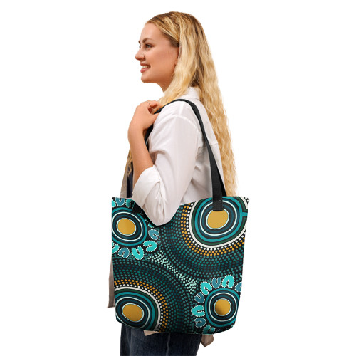 Indigenous Australian Aboriginal Tote Bag Ocean Currents Dreaming Indigenous Australian Aboriginal Tote Bag Ocean Currents Dreaming