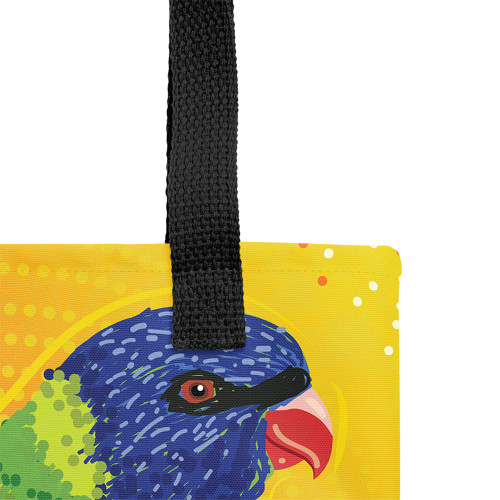 Indigenous Australian Aboriginal Tote Bag Rainbow Spirit Lorikeet Indigenous Australian Aboriginal Tote Bag Rainbow Spirit Lorikeet