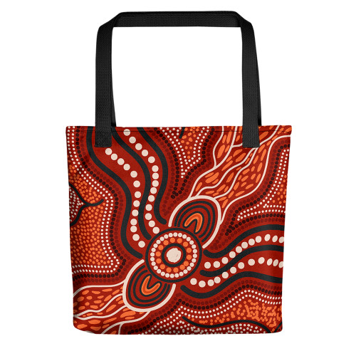 Indigenous Australian Aboriginal Tote Bag Red River Dreaming Indigenous Australian Aboriginal Tote Bag Red River Dreaming