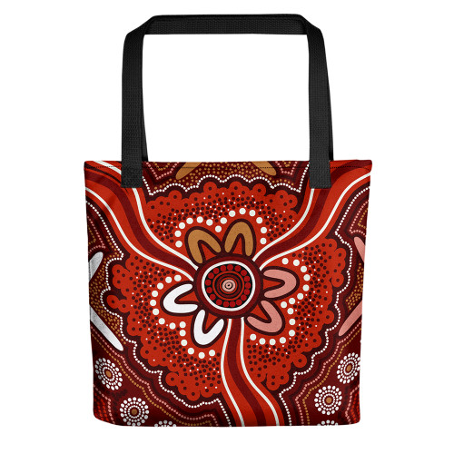 Indigenous Australian Aboriginal Tote Bag Sacred Desert Bloom Indigenous Australian Aboriginal Tote Bag Sacred Desert Bloom